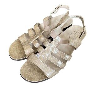 SAS Allegro Sandal Taupe Croc Size 10 Slingback Strappy‎